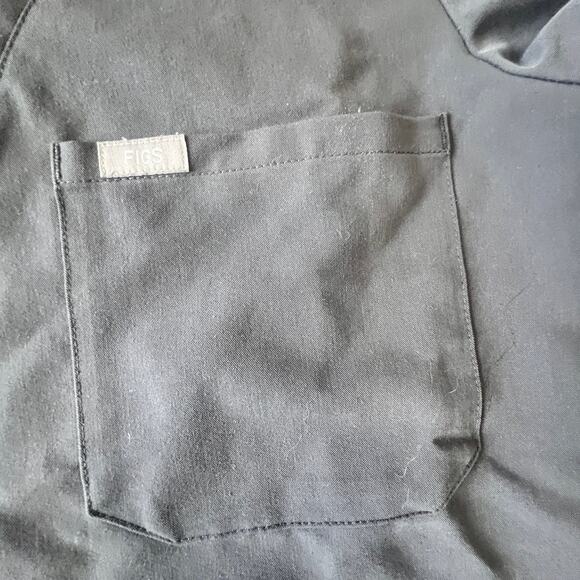 Figs Zamora Jogger XS Petite and Catarina One Pocket Top XS Charcoal Red Tie - Picture 3 of 10